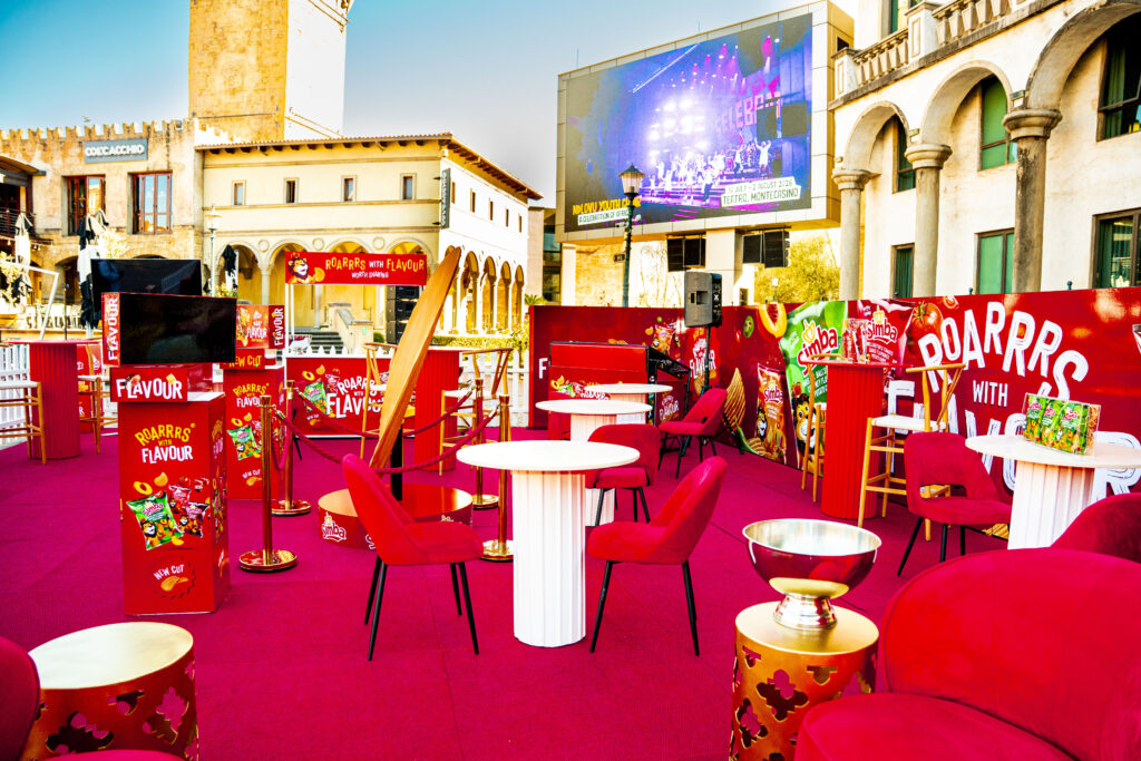 Simba Giant Chip activation at Montecasino showcasing the Thicker Cut potato chip launch experience